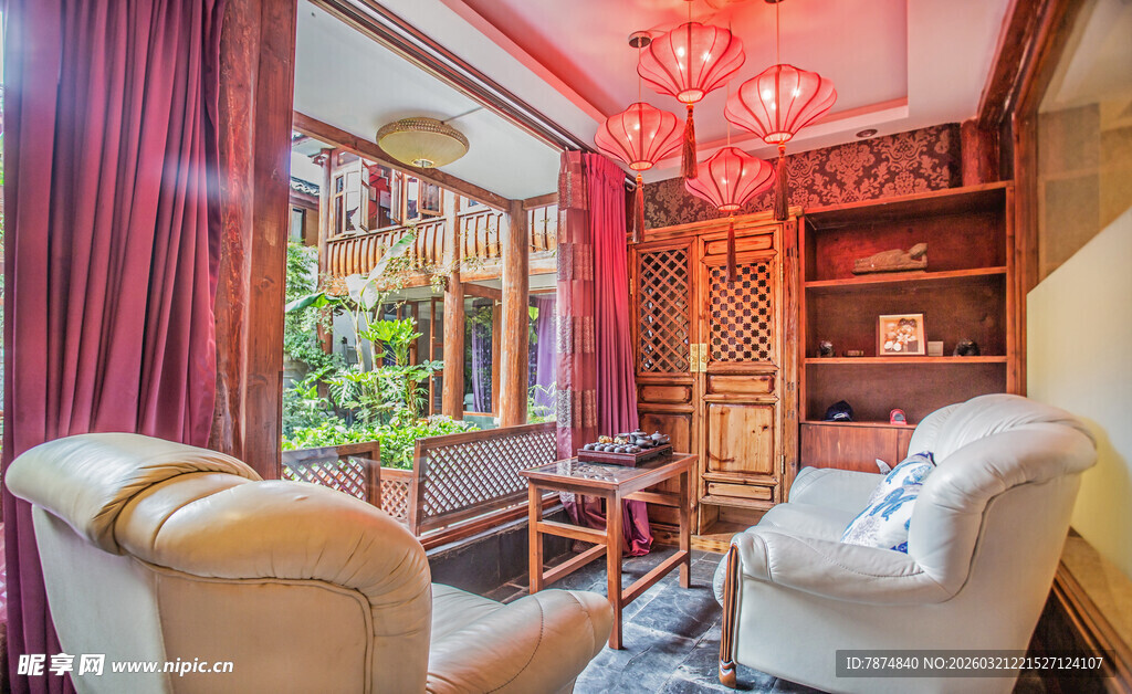 复古温馨客厅家居场景