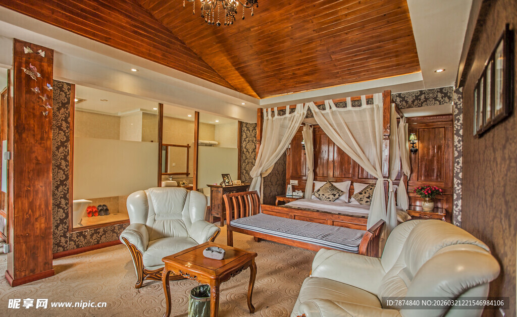 复古风格温馨客厅一角