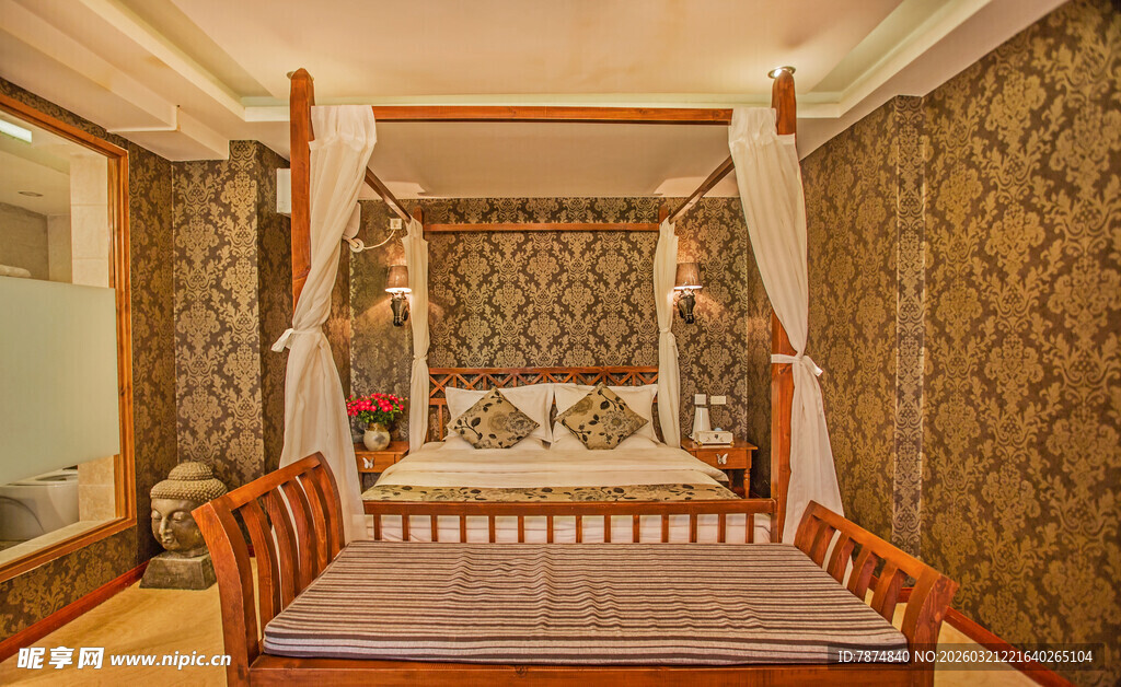 豪华古典四柱床卧室场景