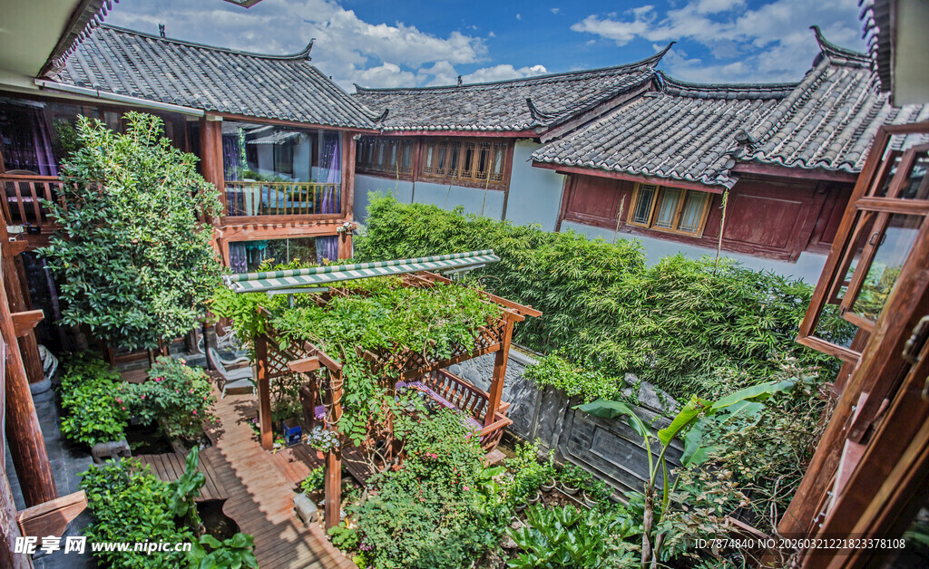 中式庭院景观 古朴雅致