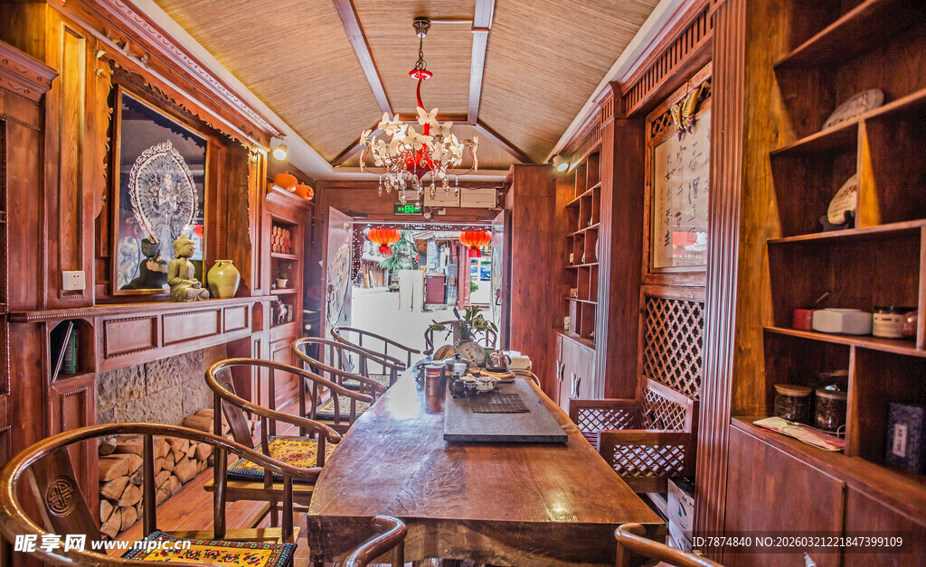 中式复古书房雅致空间