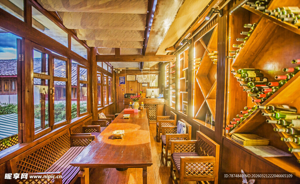 温馨木质餐厅室内景观