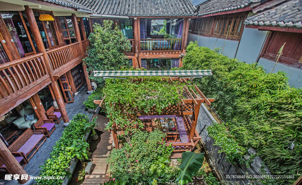 中式庭院 绿植环绕的闲适空间