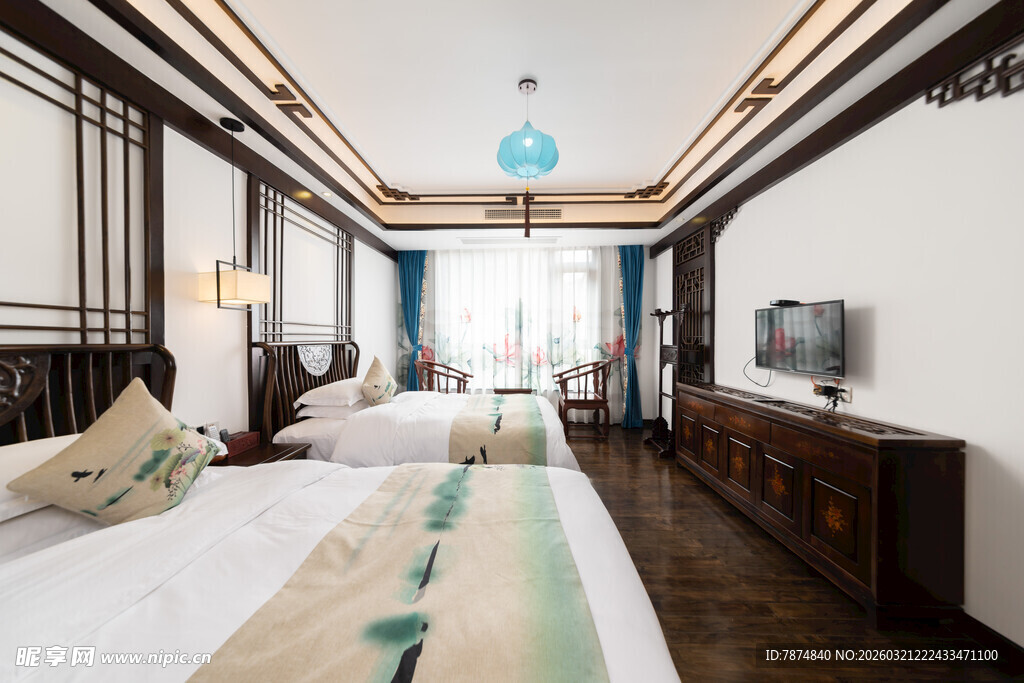 中式典雅风格的温馨卧室