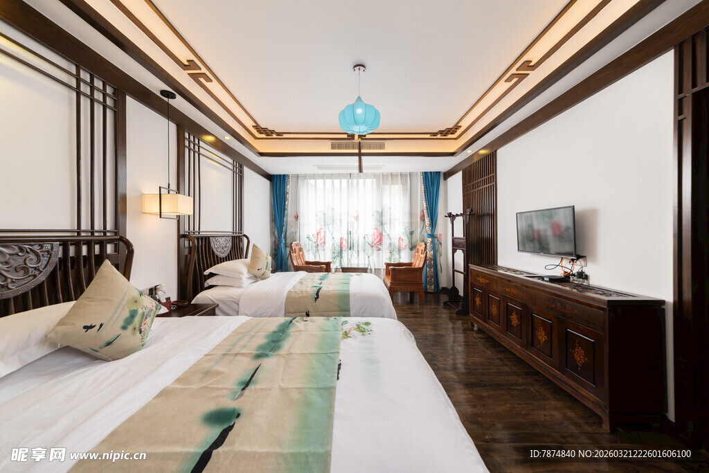 中式典雅风格豪华卧室