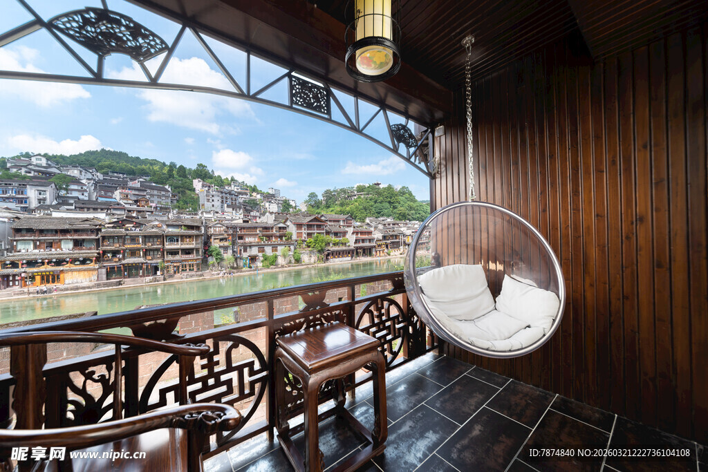 中式阳台享惬意休闲时光