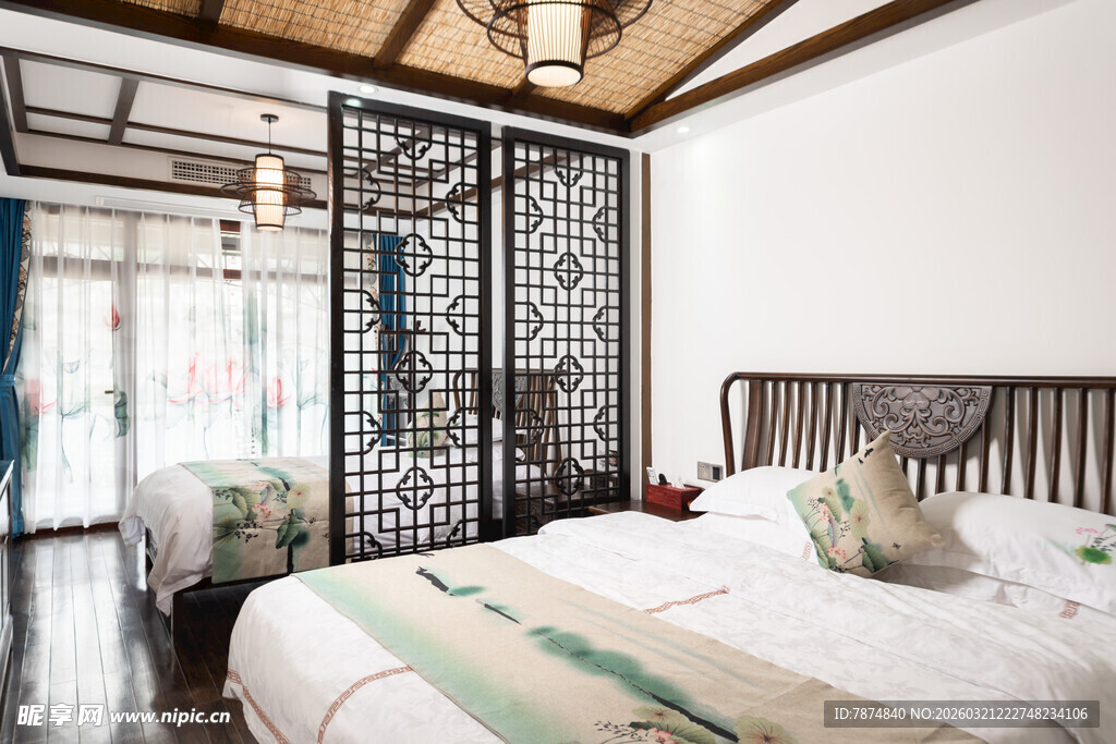 中式风格雅致卧室空间