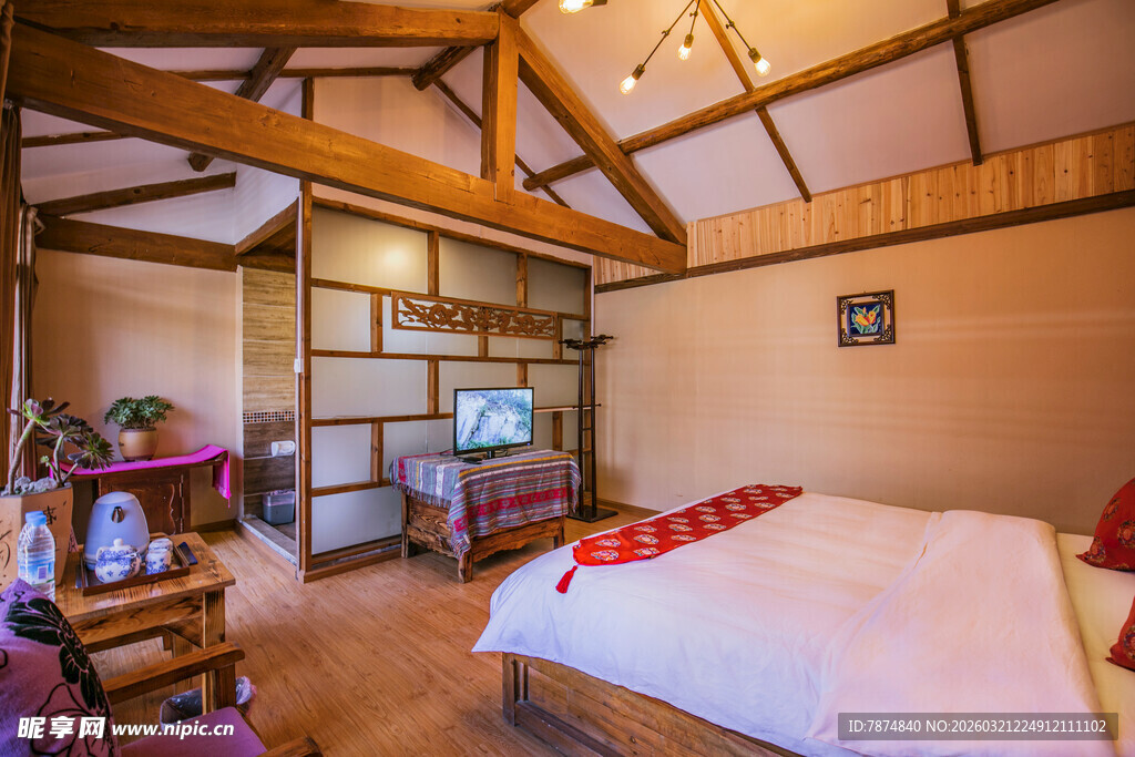 温馨木质风乡村卧室