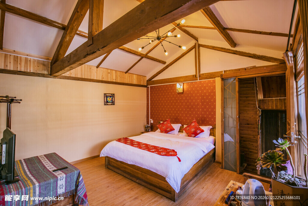 温馨木质风格卧室空间