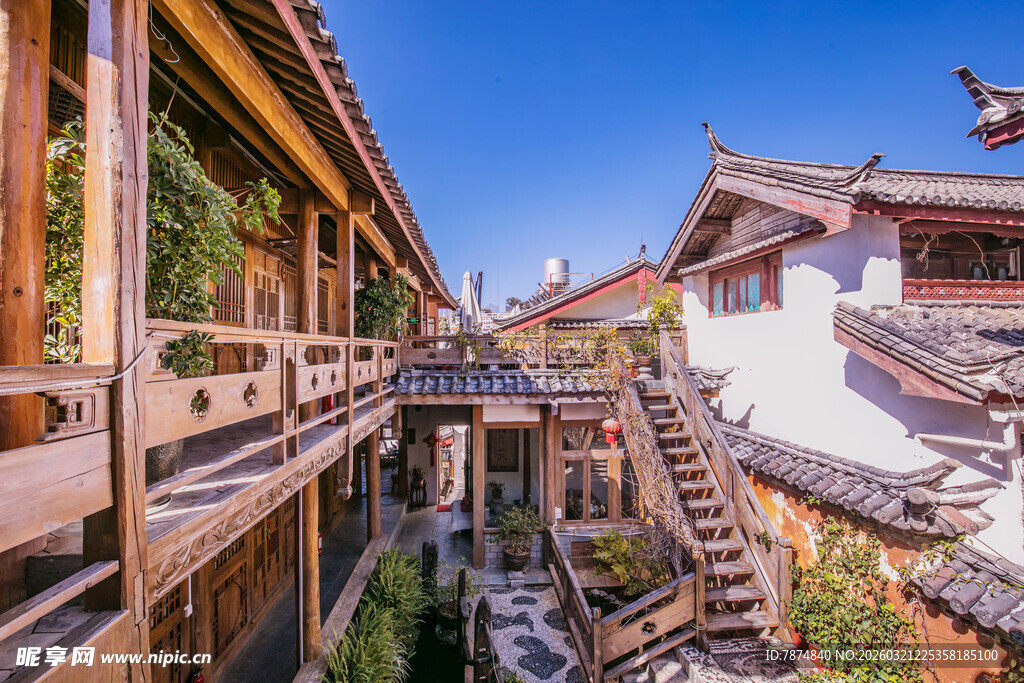 古雅中式庭院建筑景致