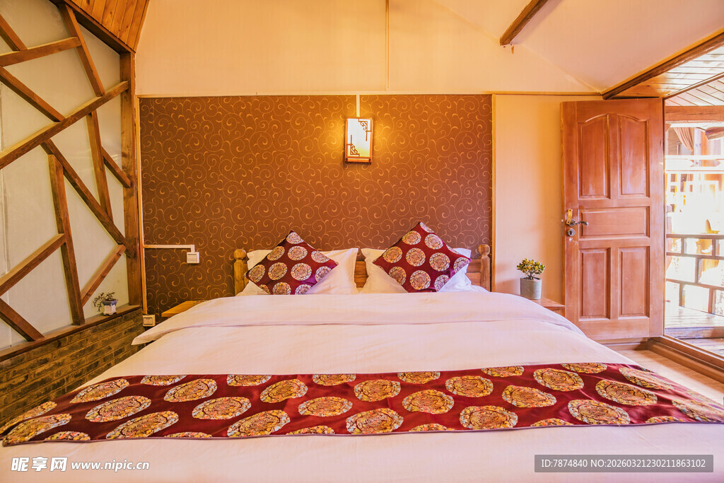 温馨木质风卧室展示