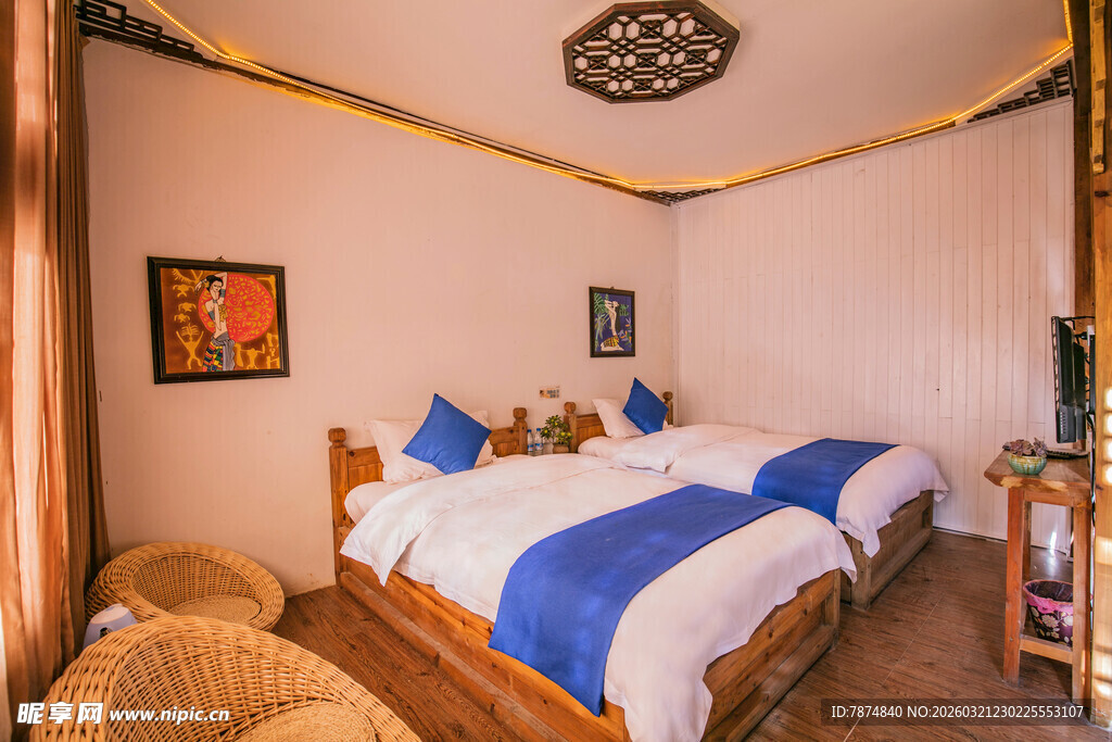 温馨双人卧室室内景致