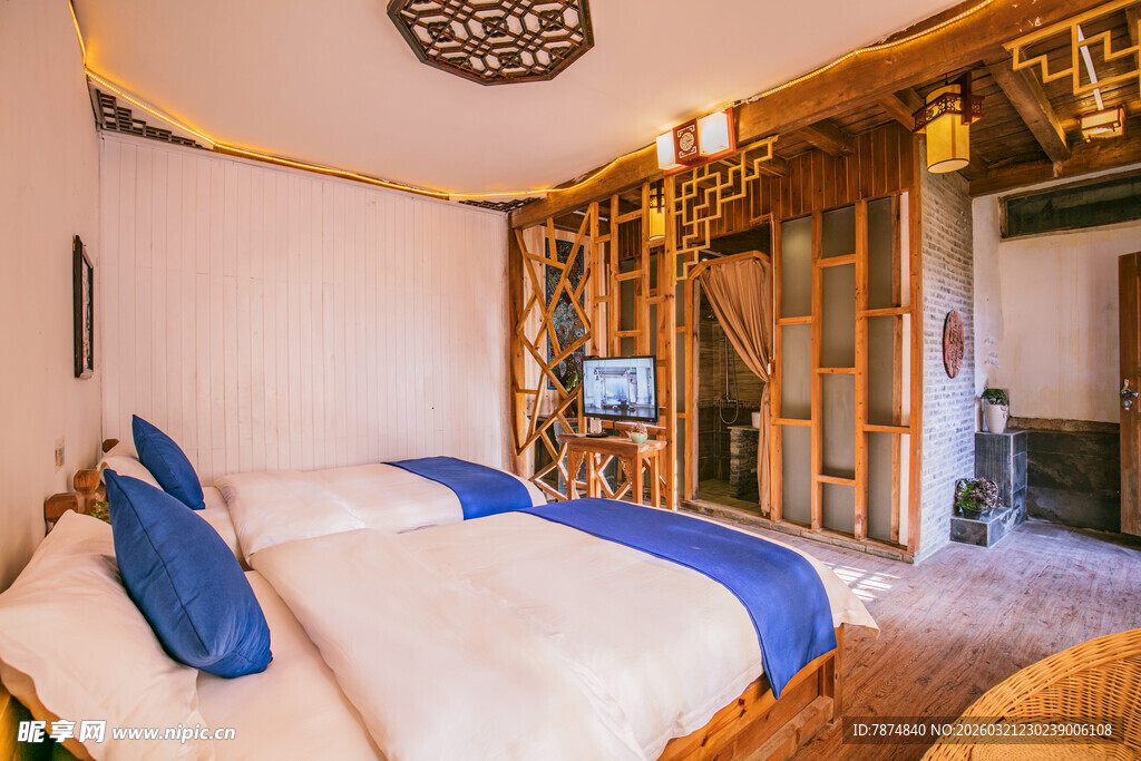 温馨舒适的卧室室内场景