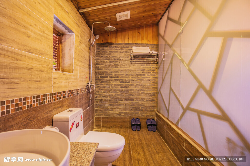 木质风乡村风格卫生间