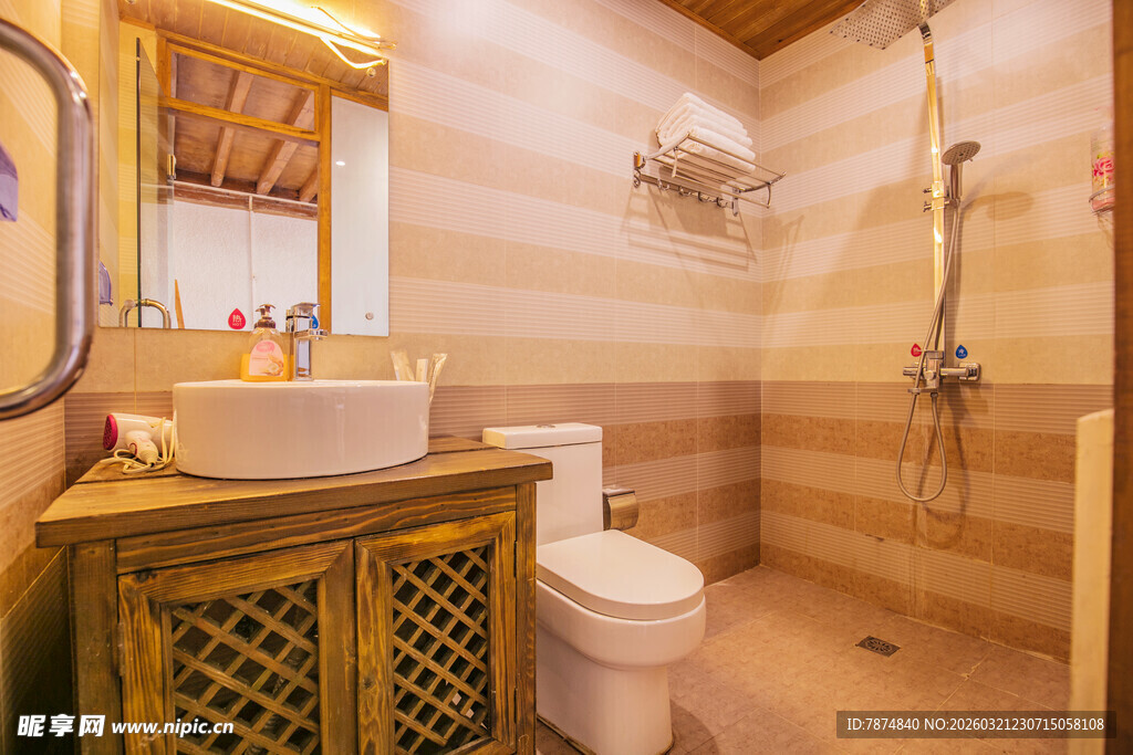 温馨简约风卫生间一角