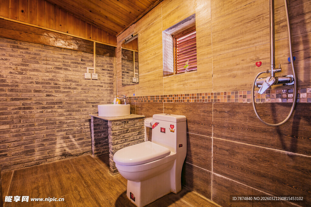 乡村风格室内卫生间场景