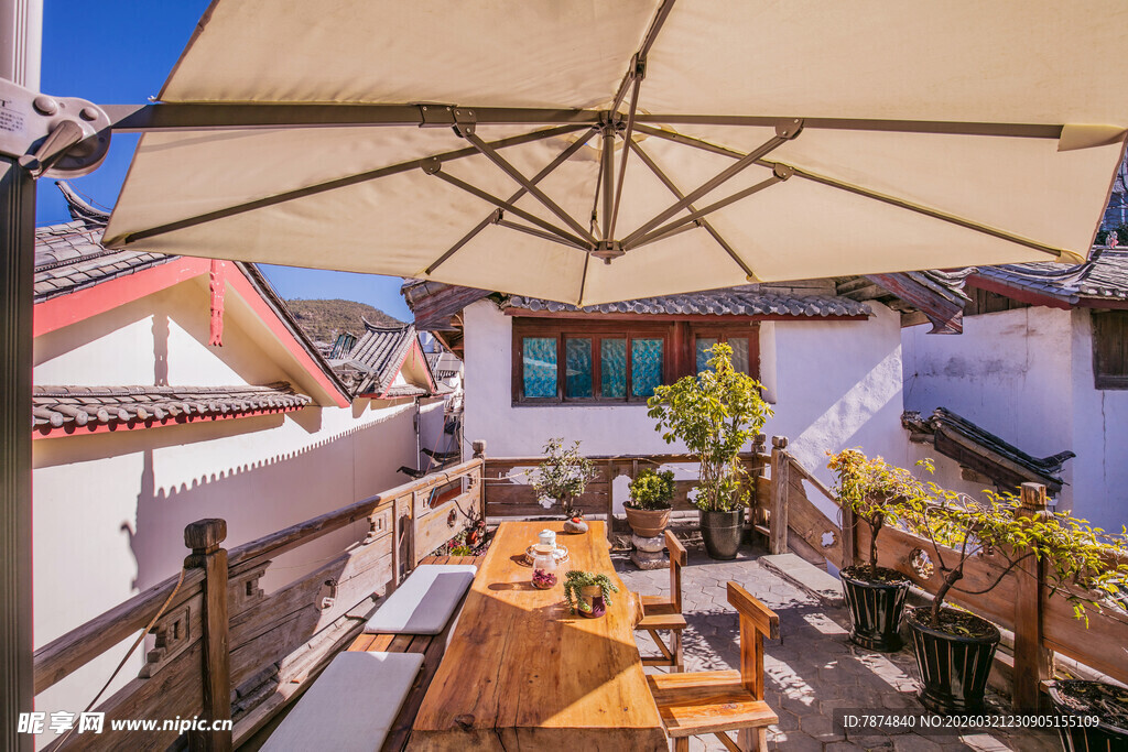 屋顶露台休闲空间场景