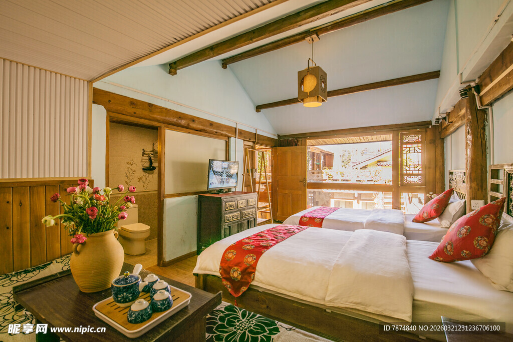 温馨日式风卧室温馨场景