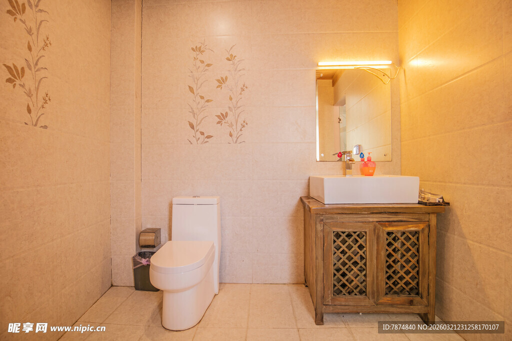 温馨简约风卫生间一角