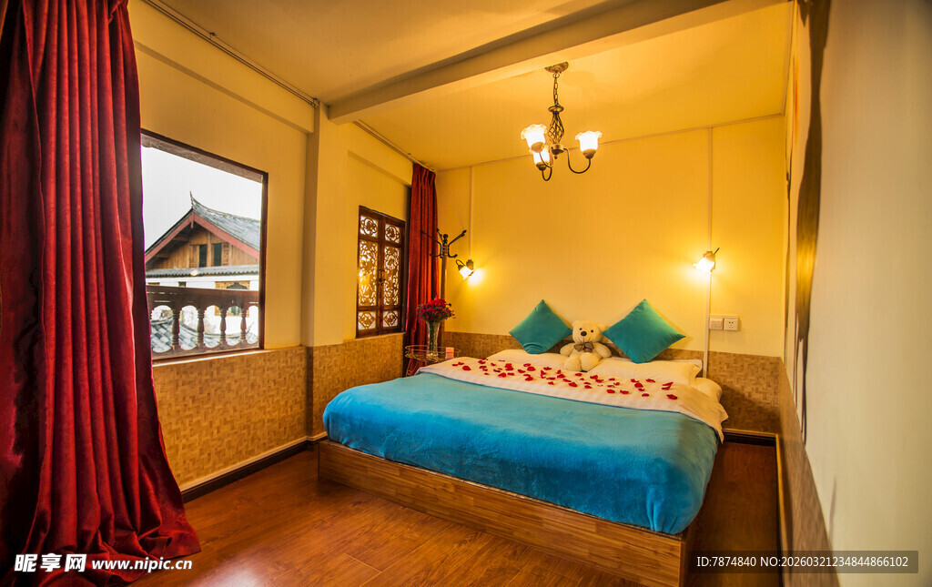 温馨舒适的卧室室内场景