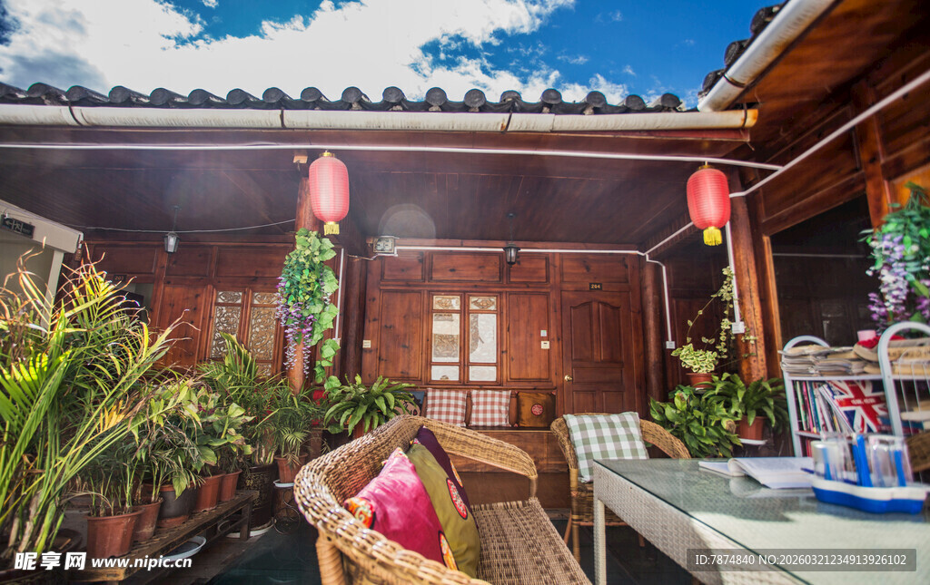 中式庭院中的惬意休闲时光