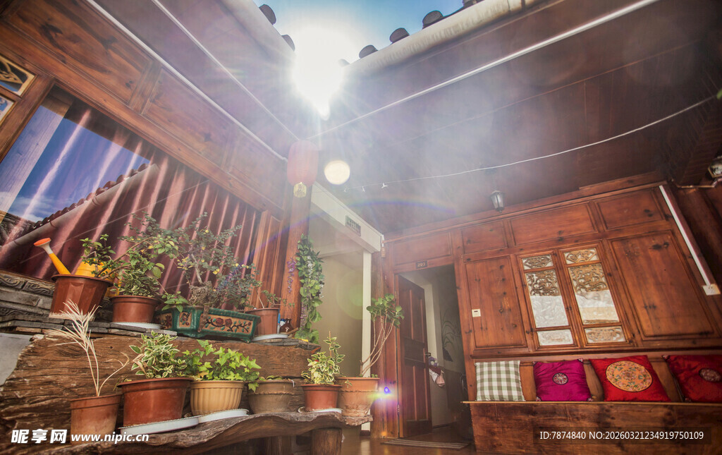 复古庭院建筑景致