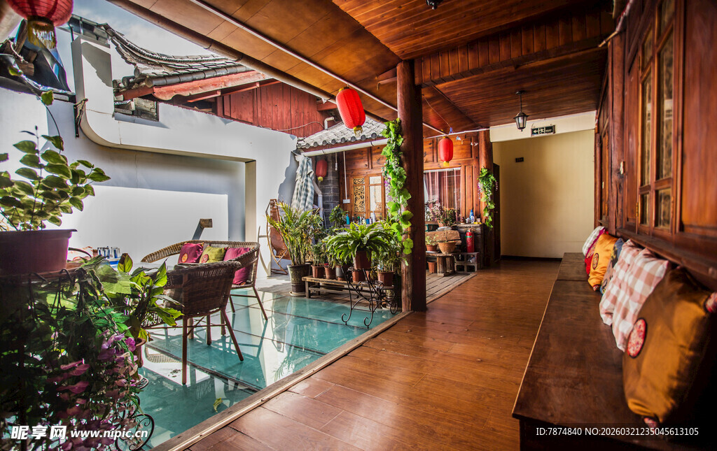 中式庭院休闲小憩空间