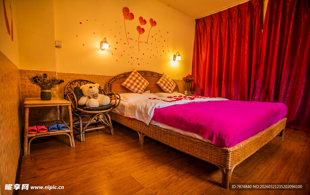 温馨浪漫卧室场景布置