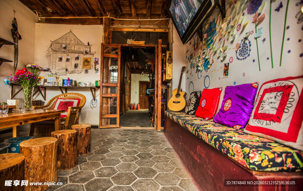 温馨民族风室内休闲空间