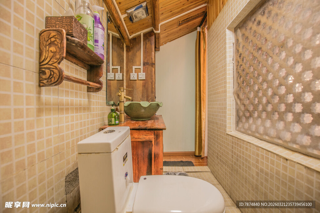 温馨日式风卫生间一角