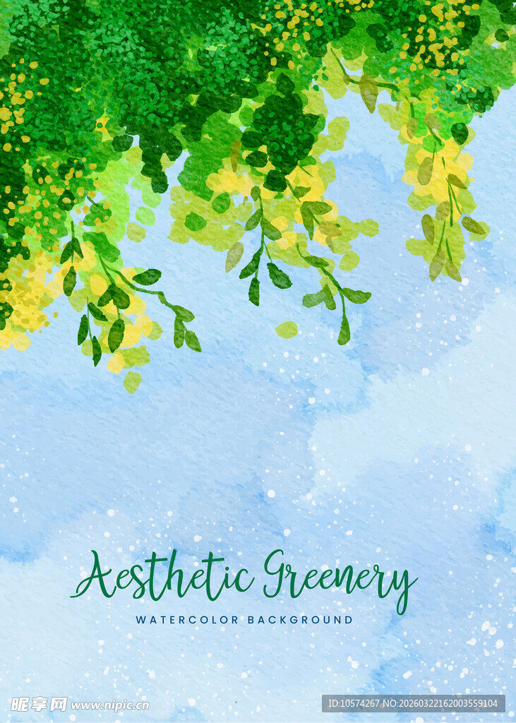 清新绿叶下的唯美景致