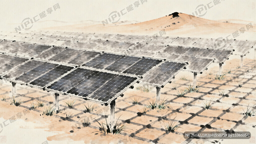 光伏治沙 远景是小小小的小沙丘