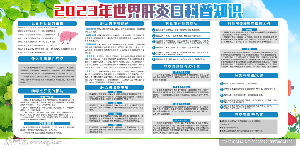 肝炎健康宣传栏
