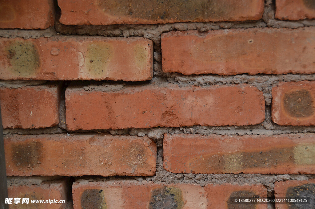 红砖墙面纹理特写