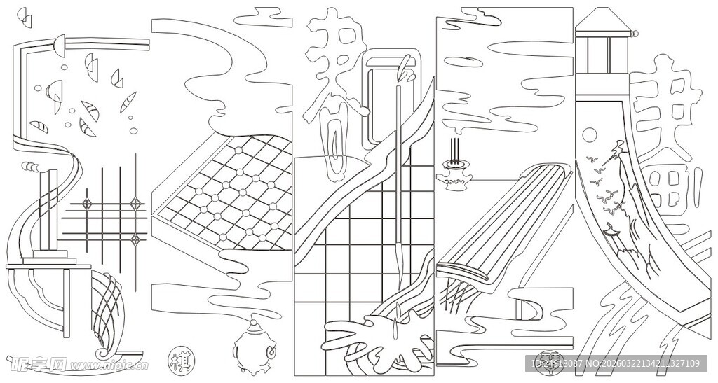 手绘景观设计平面图