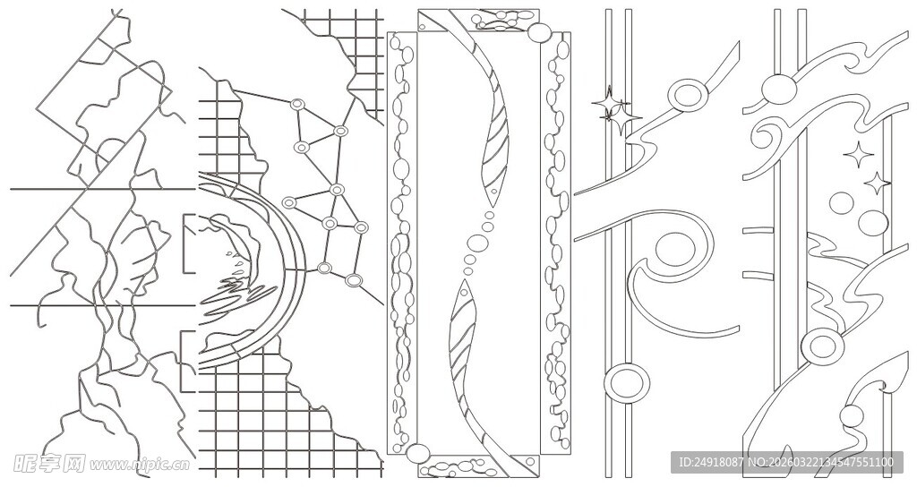 精美线条装饰图案设计