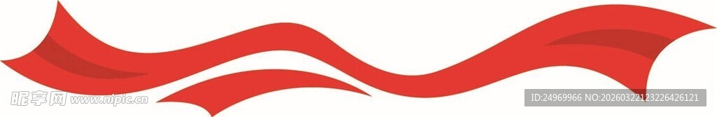 飘扬的红色绸带