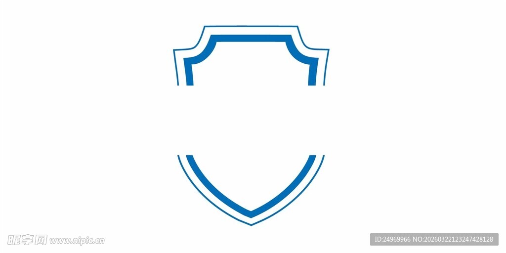 简约蓝色盾牌图标