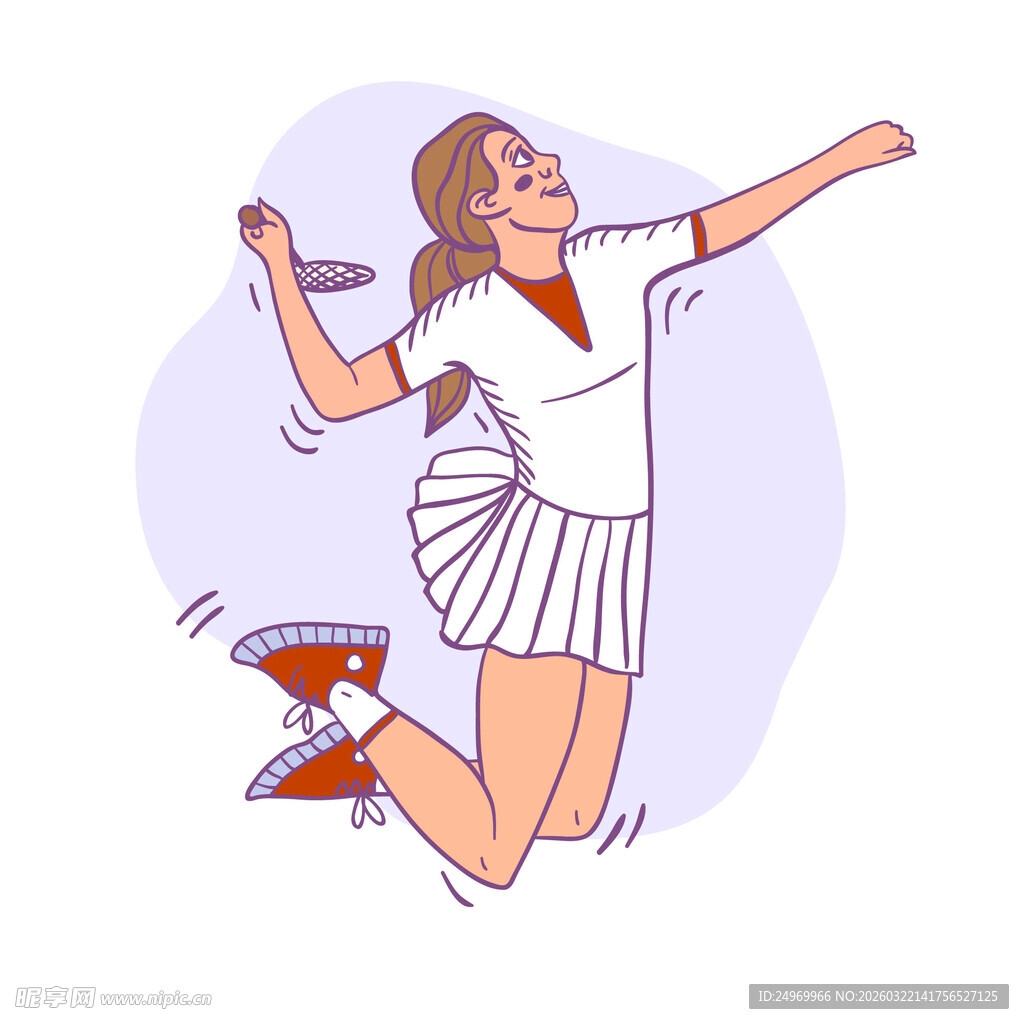 跳跃欢呼的运动女孩