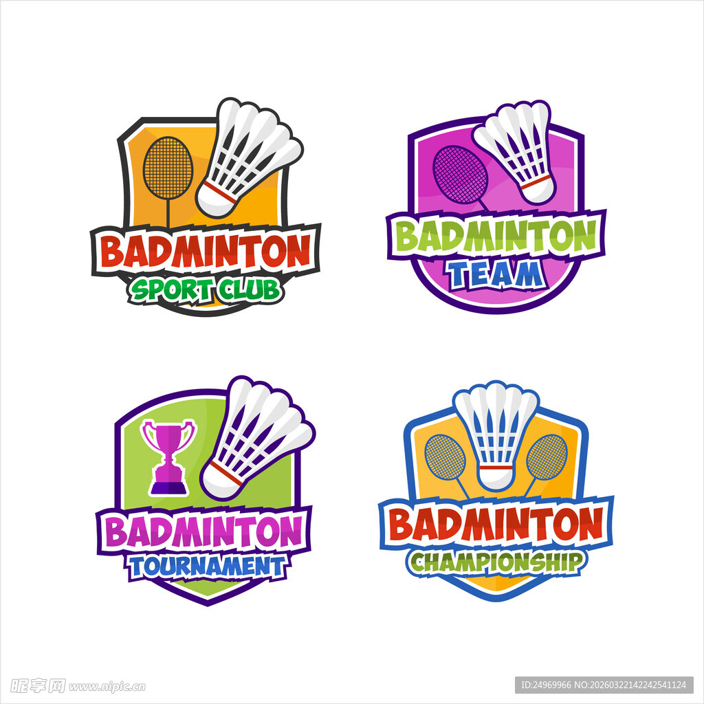 羽毛球运动标志设计