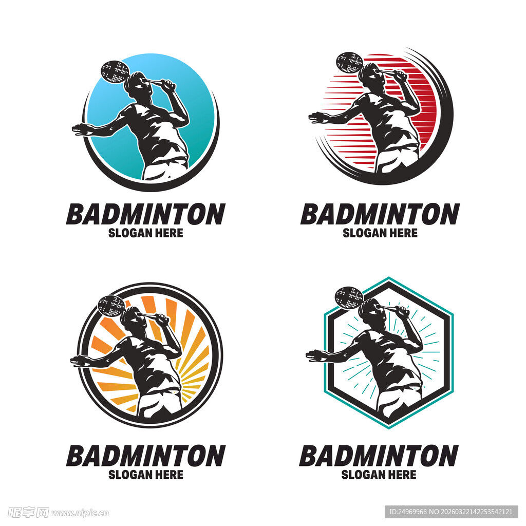 羽毛球运动标志设计