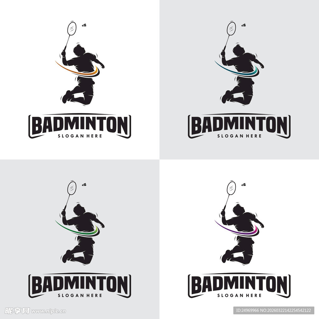 羽毛球运动标志设计