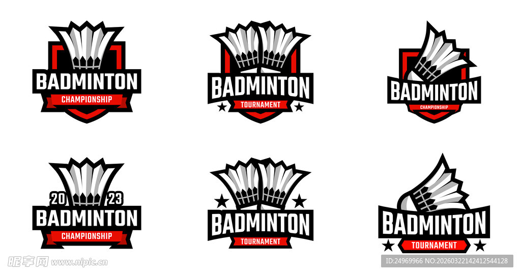 羽毛球俱乐部标志设计示例