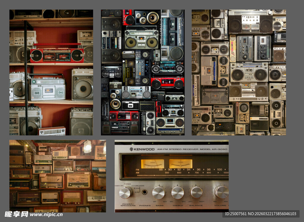 复古收音机等老式电器展示
