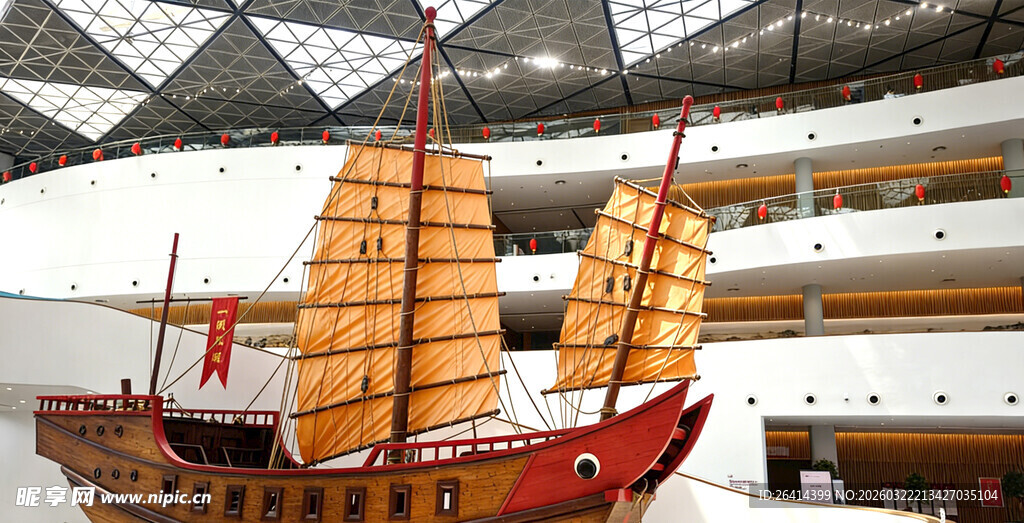 古代帆船模型展示