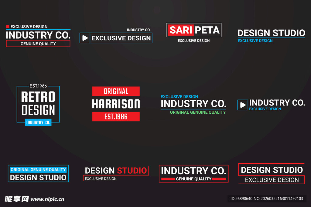 多样网页设计标识展示