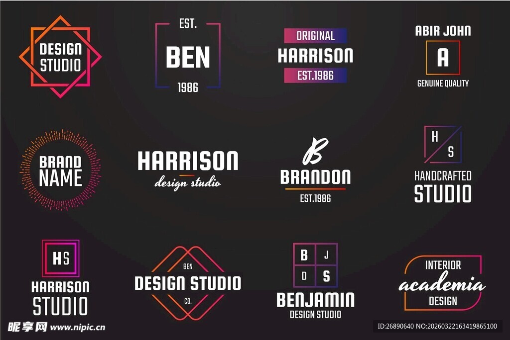 多样创意工作室标志设计