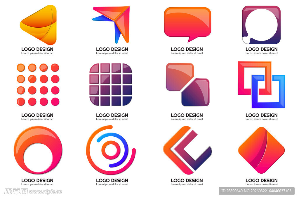 多样创意几何图形设计元素