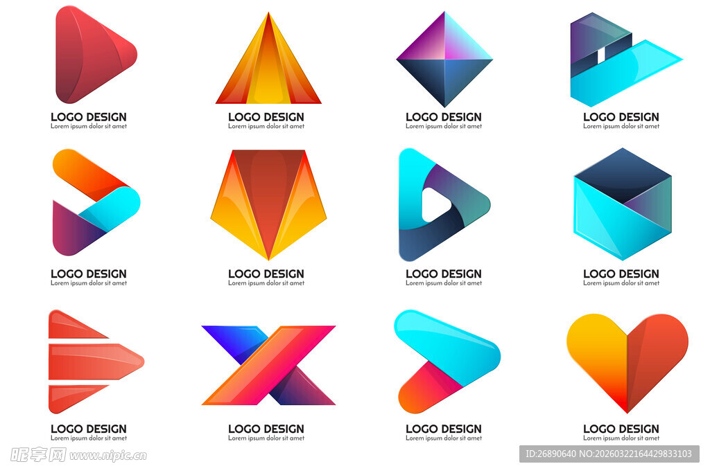 多样几何创意图标集合