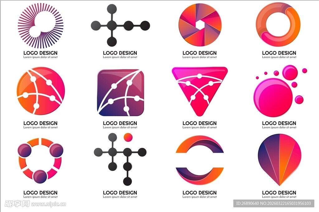 多样创意几何图形设计